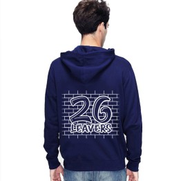 Leavers Graduation Hoodie 26 Block Print Style Stars & Stripes Hood
